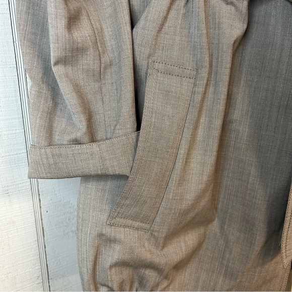 St John Womens 2 Piece Set Jacket Size S Pant Sz 8 Stretchy Wool Taupe Luxe - Picture 4 of 16